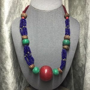 Vintage Aftican Trade bead necklace tribal